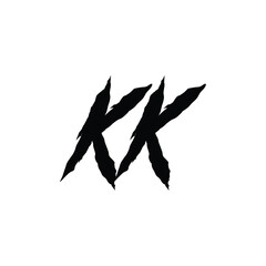 KK monogram logo design letter text name symbol monochrome logotype alphabet character simple logo