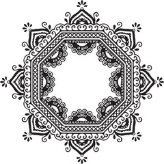 Beautiful flower art and mandala vector design