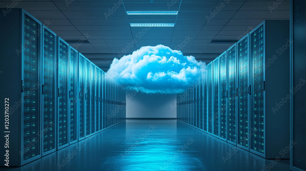 Aufkleber digital transformation in data centers showcasing cloud technology and infrastructure dynamics