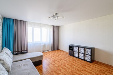 standard interior apartment. living room with sofa