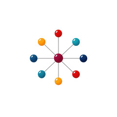 Obraz premium Colorful abstract network design with transparent background creative digital art modern style graphic representation