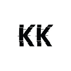 KK monogram logo design letter text name symbol monochrome logotype alphabet character simple logo