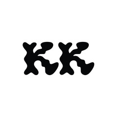 KK monogram logo design letter text name symbol monochrome logotype alphabet character simple logo