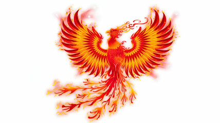 Obraz premium Phoenix: A Radiant Symphony of Fire and Light