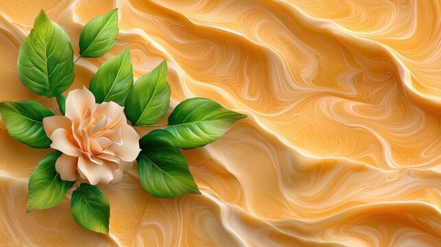 The Rustic Swirl Elegance pattern features a warm ochre background with delicate swirls and intricate details, adding a touch of sophistication and charm to any space.