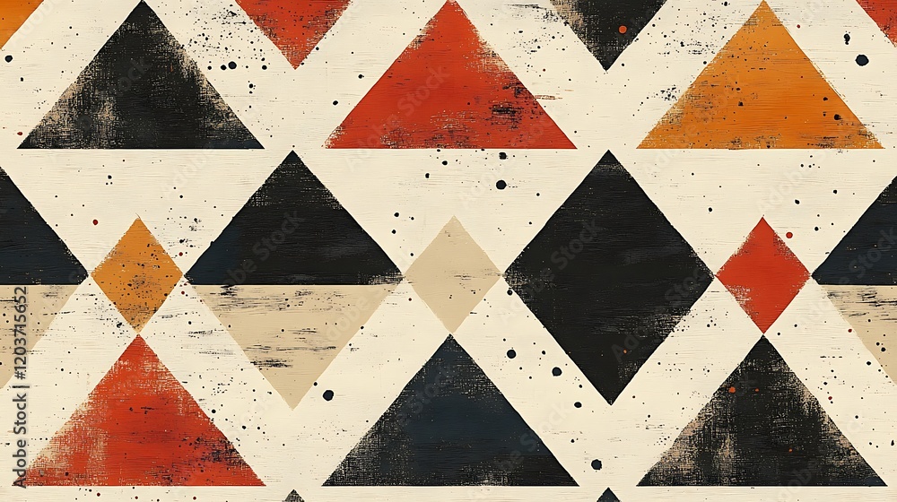 Poster abstract geometric pattern: a captivating abstract geometric pattern featuring a seamless repeat of 