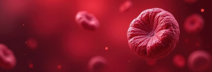 Red blood cells flowing through vein or artery