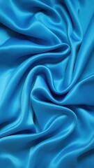 Obraz premium Blue fabric with a wave pattern
