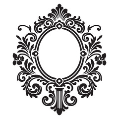 Ornate Gothic Mirror Silhouette Design for Gothic Art
