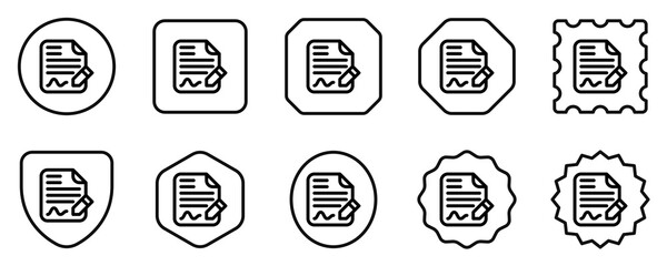 Editable contract, form, signature, file, document vector icon. Business, work, job, office. Part of a big icon set family. Perfect for web and app interfaces, presentations, infographics, etc