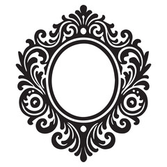 Vintage Gothic Mirror Frame Vector for Creative Use
