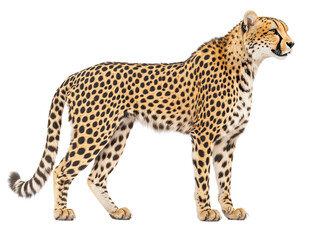 A graceful cheetah in a standing pose.