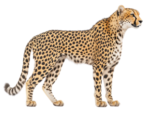 A graceful cheetah in a standing pose.