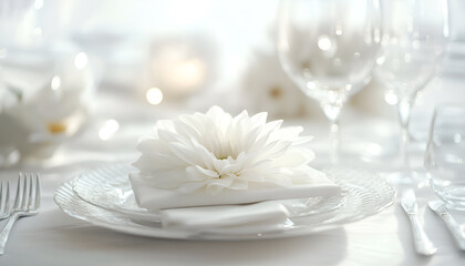 Empty glasses set in restaurant