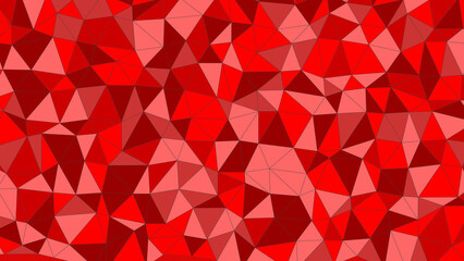 Red - Geometric Triangular Background Pattern