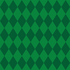 Seamless argyle pattern.Dark green harlequin rhombus geometric shape repeat pattern isolated on light green background.Vector graphic background for textile and prints.