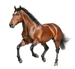 Fototapeta premium A majestic horse galloping in the field.