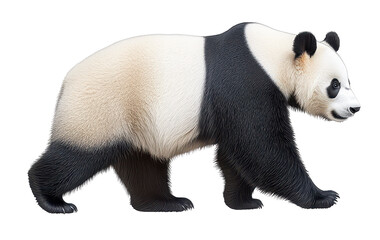 Obraz premium A majestic panda walking gracefully in nature.
