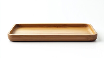 Elegant horizontal bamboo tray on a clean white background, perfect for serving or decorative use
