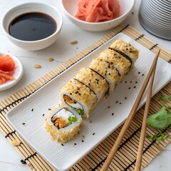 sushi on a plate
