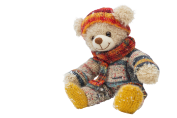 toy teddy isolated on white background	