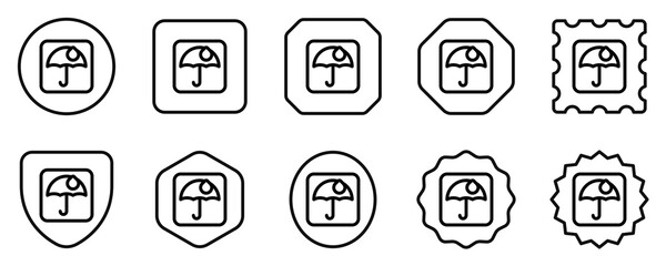 Editable keep from water sign vector icon. Shipping, delivery, e-commerce, transport, logistics. Part of a big icon set family. Perfect for web and app interfaces, presentations, infographics, etc