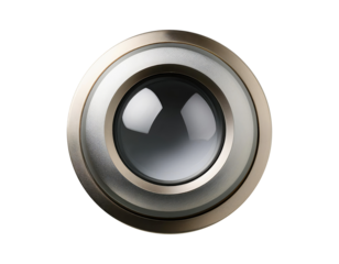 Peephole or spyhole closeup, white background