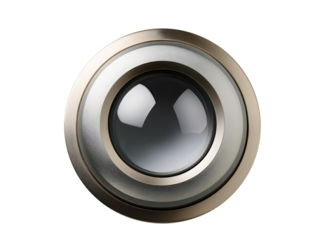 Peephole or spyhole closeup, white background