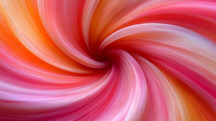 Abstract Pink and Orange Vortex: A mesmerizing swirl of vibrant pink, orange, and white hues...