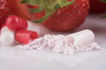 strawberry and pills