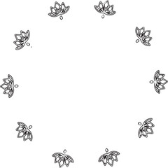 Beautiful flower art and mandala vector design