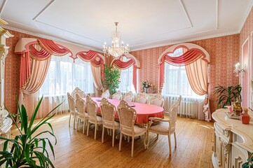 standard interior apartment. living room with sofa