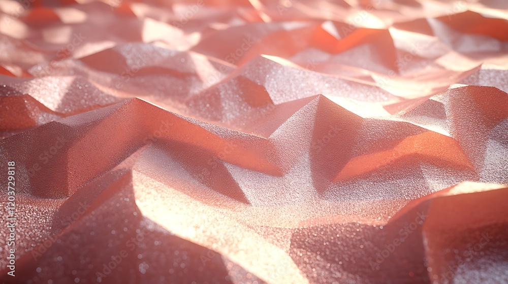 Poster abstract peachy texture: a close-up abstract texture with a peachy hue, features geometric shapes an
