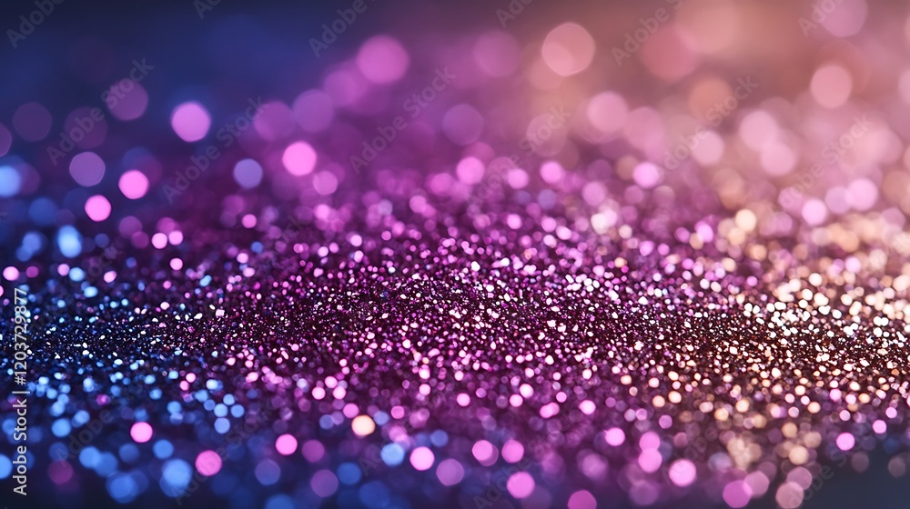 Poster shimmering spectrum: a vibrant, abstract image showcasing an array of iridescent glitter with a mesm