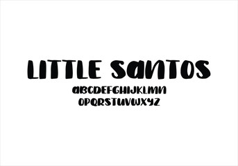 Little Santos font for logo and headline. Isolated vector typeset