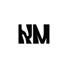 KM monogram logo design letter text name symbol monochrome logotype alphabet character simple logo