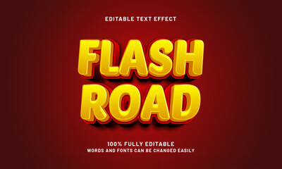 flash road editable text effect with a speed race and flash theme