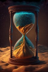 Cosmic Hourglass. Generative AI.	