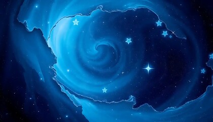 Celestial Swirl A Galaxy Nebula With Stars