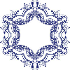 Beautiful flower art and mandala vector design