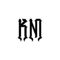 KM monogram logo design letter text name symbol monochrome logotype alphabet character simple logo