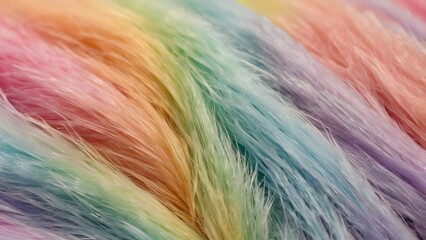 Obraz premium Pastel Rainbow Fluffy Fur Background