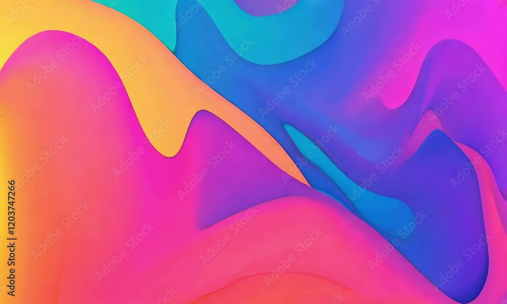 Poster vibrant abstract background with colorful flowing waves: perfect for artistic projects and modern ar
