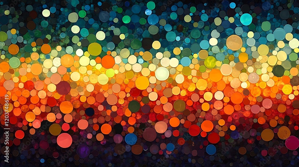 Poster abstract colorful bokeh: a vibrant, abstract design with a bokeh effect, featuring a gradient of col