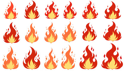 fire icon design vector illustration. flames in a flat lay design isolated on the white background.