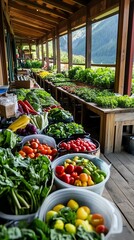 Cooking classes on an ecofarm, using fresh, organic ingredients grown directly on the property