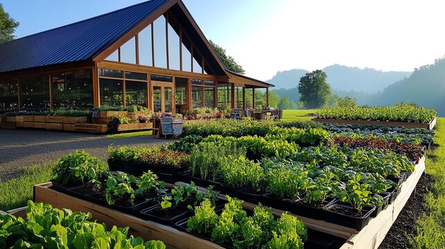 Farm markets on ecofarms featuring locally sourced organic products, fresh food, and handmade crafts