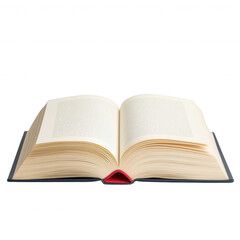 Fototapeta premium An open book revealing its blank pages, inviting creativity and imagination., isolated on a transparent background.