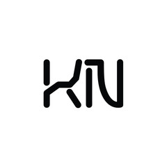 KN monogram logo design letter text name symbol monochrome logotype alphabet character simple logo