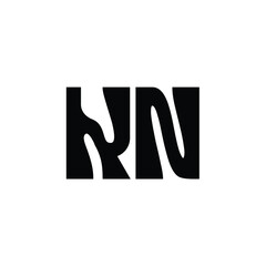 KN monogram logo design letter text name symbol monochrome logotype alphabet character simple logo